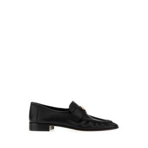 Chloe Women Black Leather Letti Loafers